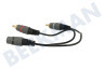 Easyfiks  Jack Verloopkabel Contra 3.5mm Female - 2x Tulp RCA Male