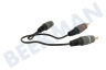 Easyfiks  Jack Verloopkabel Contra 3.5mm Female - 2x Tulp RCA Male