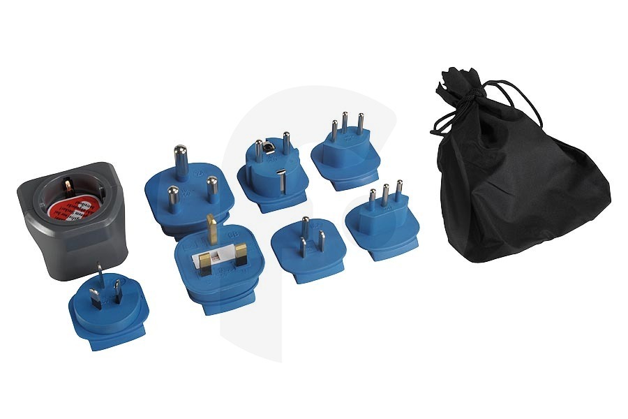 Brennenstuhl Maquinilla de afeitar Brennenstuhl Juego de adaptadores de viaje (enchufe universal) 7 piezas 1508160 adecuado para entre otros 150 Países max.250V / 10A
