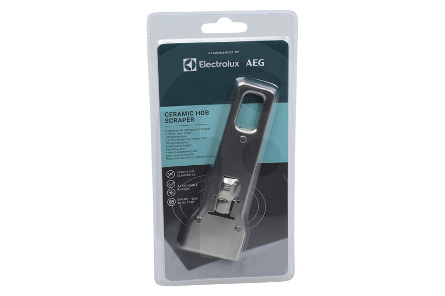 Tricity bendix 9029865327 Cocina & Encimera Rasqueta para vitrocerámica incl. cuchilla para AEG, Electrolux y otros placa de cocción 9029795383, E6HUE102 adecuado para entre otros Vidrio, cerámica, inducción