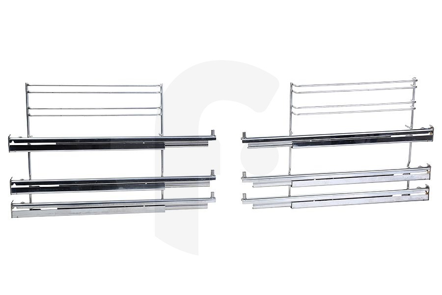 Siemens Cocina & Encimera Guías extensibles (telescópicas) de 3 partes izquierda y derecha para horno Bosch, Siemens y otros 17007521 adecuado para entre otros HB38GB570, HBA23B550, HB33GU530