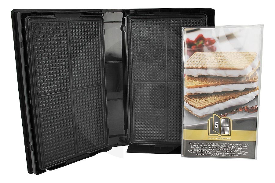 Tefal Grill apparaat Wafelplaten fijn Snack Collection voor o.a. Tefal wafelijzer XA800512, XA-800512 geschikt voor o.a. SW852, SW853, SW854, SW857