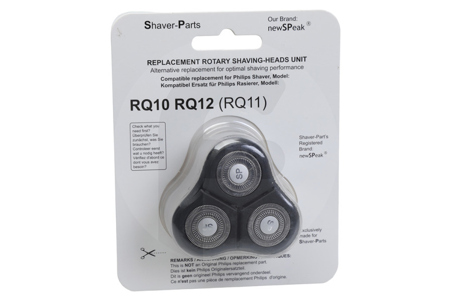 NewSPeak RQ12/70 Maquinilla de afeitar Cabezal de afeitado para afeitadora RQ12 / 60, RQ10, RQ11, RQ12, 4313042731990 adecuado para entre otros afeitadora SensoTouch serie 9000
