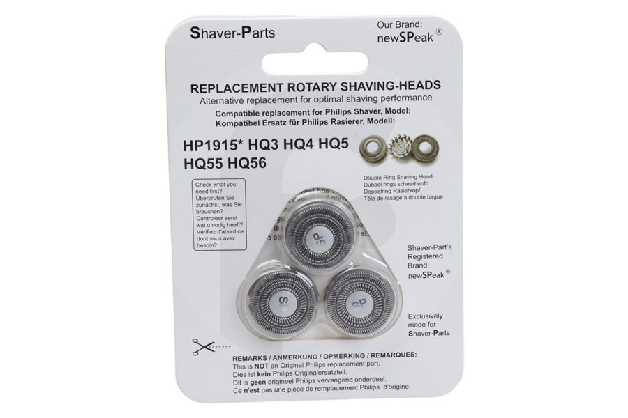 NewSPeak Maquinilla de afeitar Cabezal de afeitado para Philips maquinilla de afeitar 4313042456305 adecuado para entre otros HP1915, HQ3, HQ4, HQ5, HQ56, HQ6