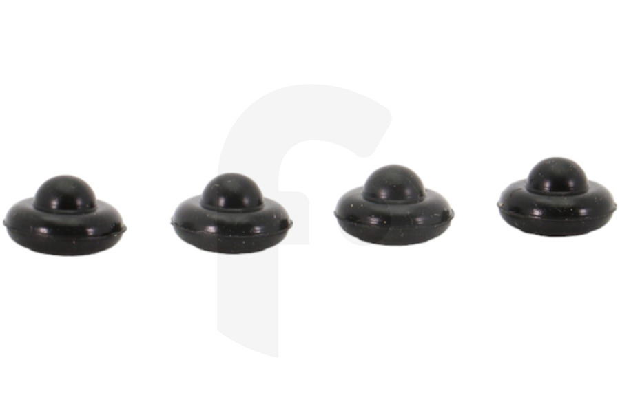 Integra C00382262 Cocina & Encimera Gomas soporte para rejilla (Por 4 piezas) fogón 484000000903 adecuado para entre otros Modelo redondo, negro